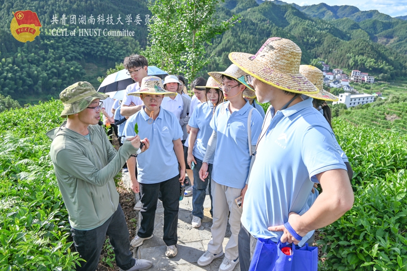 志愿者们耐心听唐军讲解摘茶知识.jpg